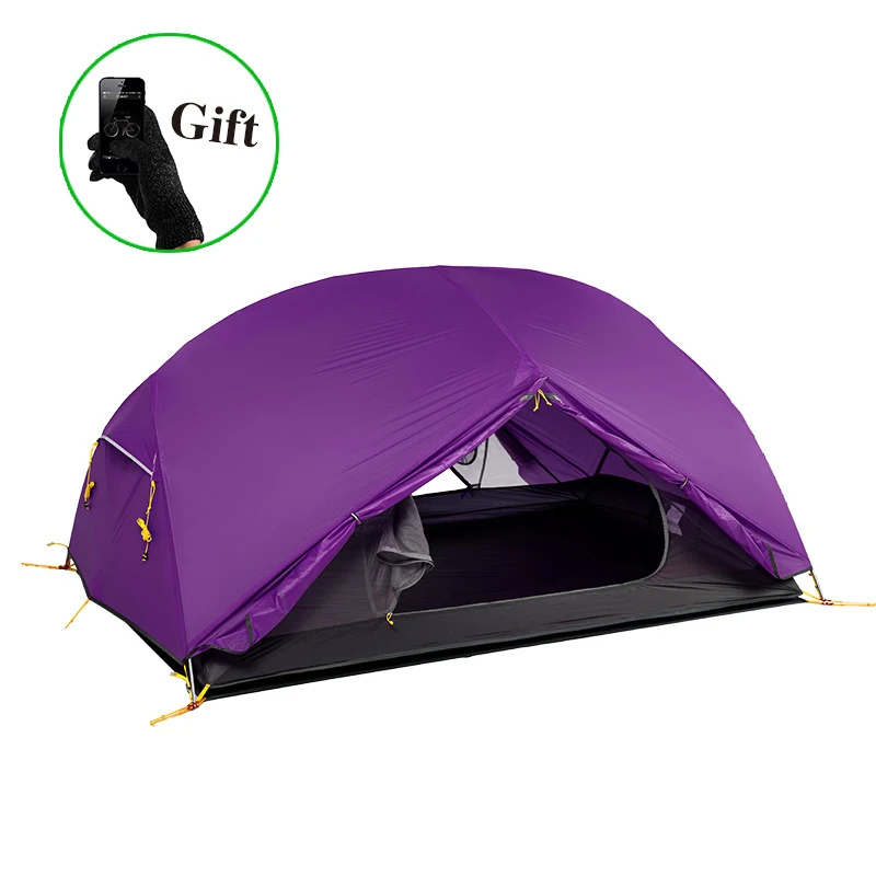 Naturehike 3 Season Mongar Camping Tent 20D Nylon Fabic Double Layer Waterproof Tent for 2 Persons NH17T007-M