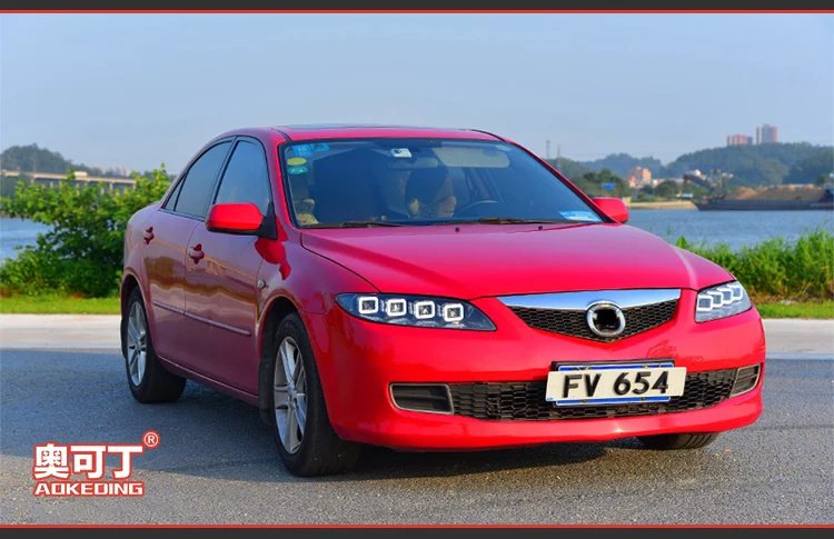 АКД Тюнинг автомобилей фары для Mazda 6 мазда 6 2004- светодиодные фары DRL ходовые огни биксеноновый луч Противотуманные фары с ангельскими глазками