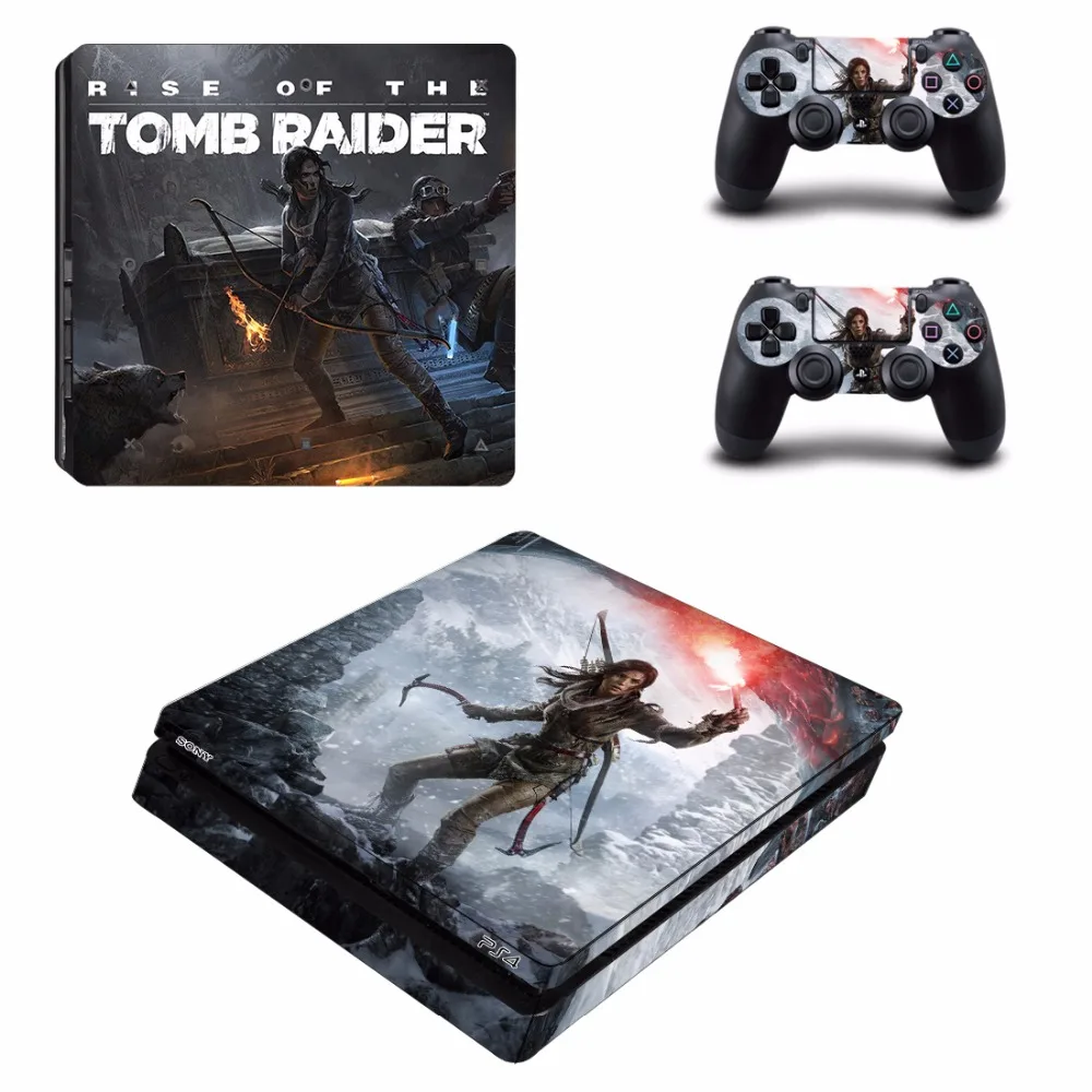 Подъем Расхитительница PS4 тонкая кожа Стикеры для Sony Игровые приставки 4 консоли