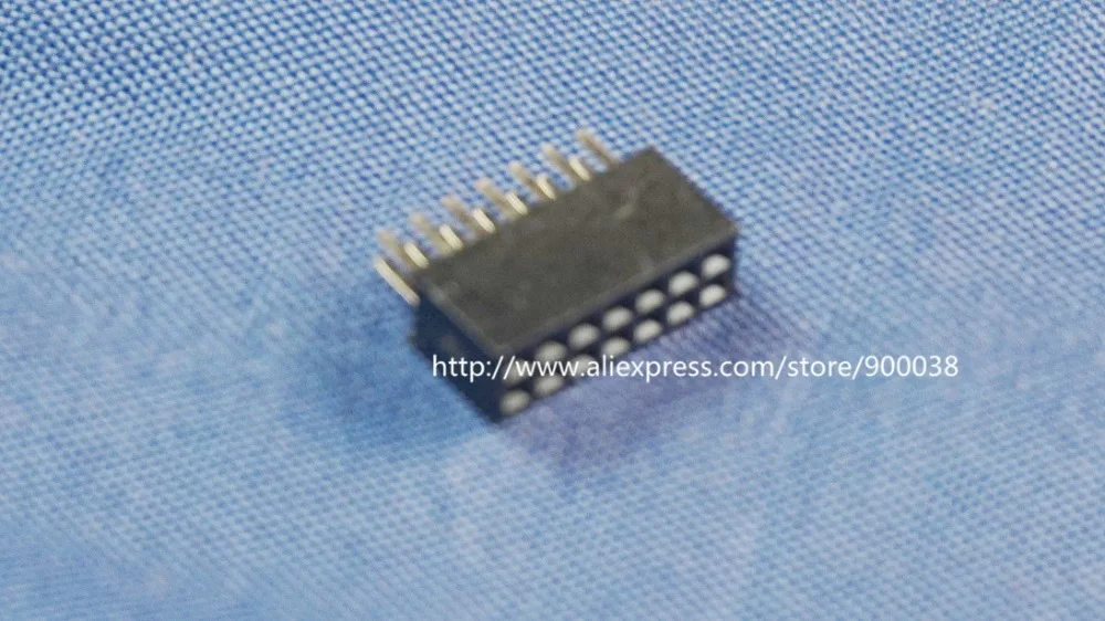 

10pcs 2x7 P 14 pin 1.27mm Pitch Pin Header Female dual row straight through hole DIP Rohs Lead free