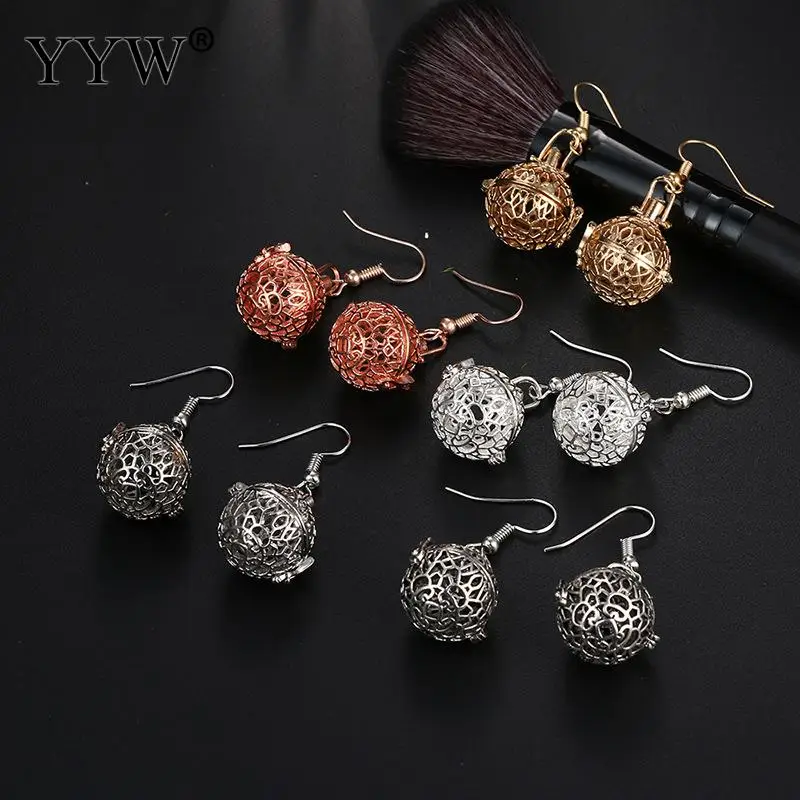 Новинка медальон для женских сережек с диффузором эфирного масла серьги шарики