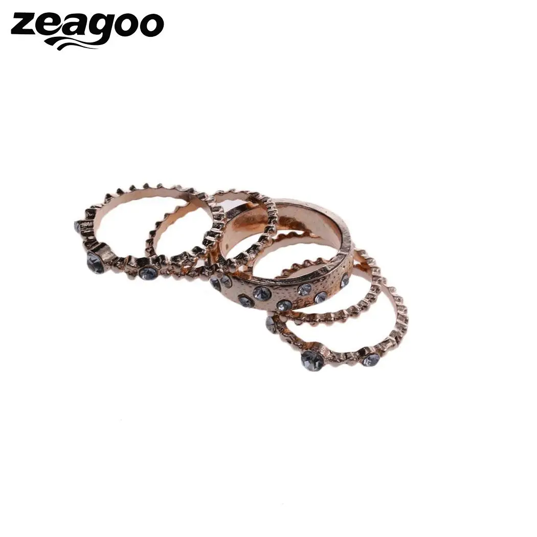 Zeagoo кольцо с искусственными бриллиантами для женщин модные Свадебные