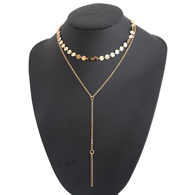 Женское модное ювелирное изделие Colar 1 шт. европейская простая позолоченная