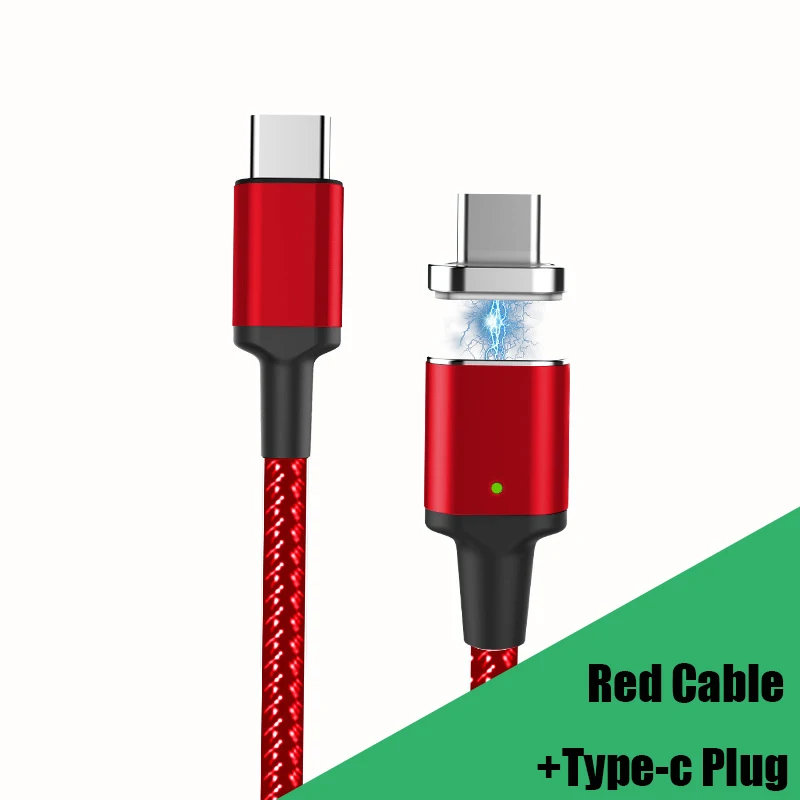 5А Магнитный usb type-C кабель PD провод для быстрой зарядки USB C кабель быстрой зарядки для Macbook Pro type-C Кабо Для samsung S10 Xiaomi - Цвет: Красный