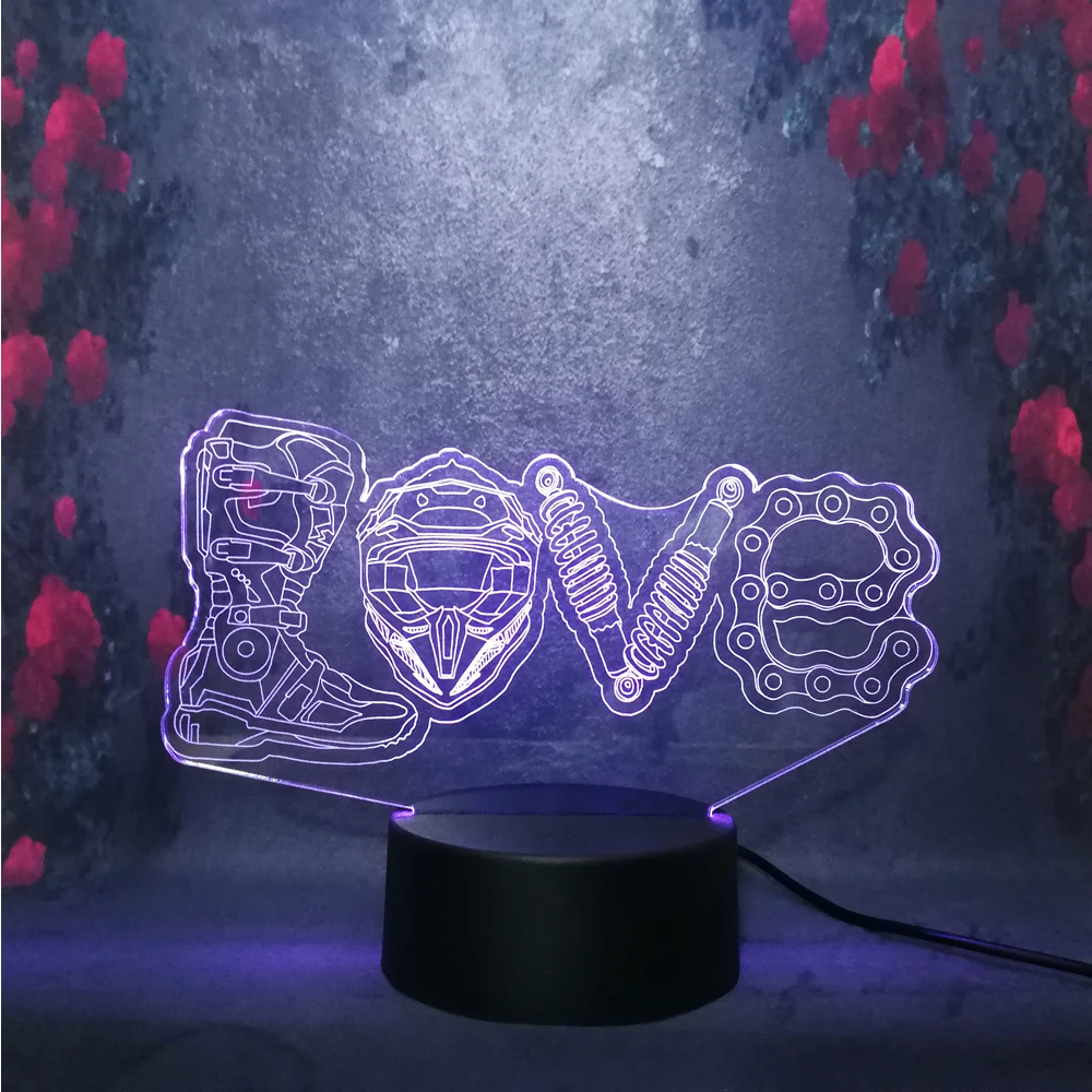 Креативный 3D декор для спальни ночник Романтическая коллекция любви свадебное