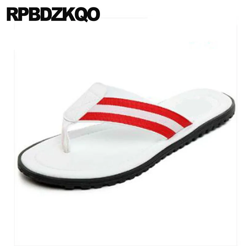 

Slides White Striped Slip On Shoes Flip Flop Flat Designer Soft Slippers Breathable Casual Men Mens Sandals 2021 Summer Outdoor