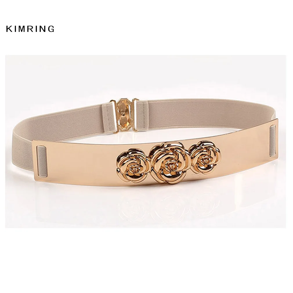 Винтажный пояс Kimring для женщин модный розовый металлический корсет под грудью на