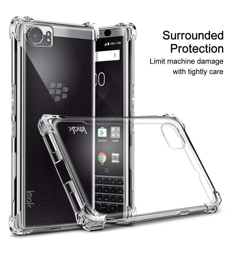 Imak Для Blackberry Keyone чехол с защитой экрана серии Подушка безопасности Мягкий ТПУ силиконовый чехол для Blackberry Mercury DTEK70