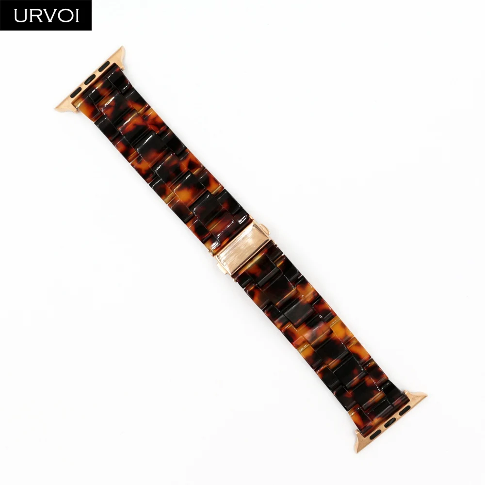 Style G Ремешок URVOI для Apple Watch series 54 321, браслет со звеньями, 3 ряда, полимерный ремешок для iWatch, модный, дизайнерский, прочный, на запястье, 38, 40, 42, 44 мм - Цвет ремешка: Style G