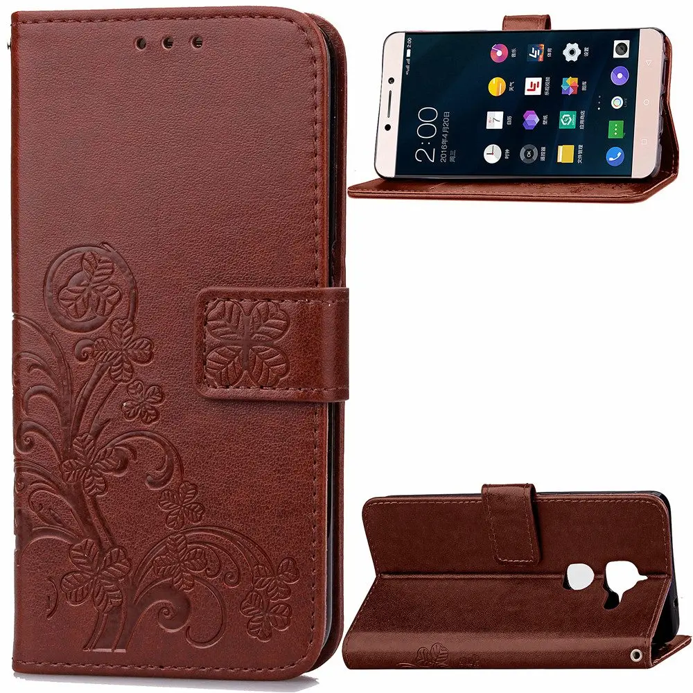 Fcoque LeTV Max2 случае повезло трава Кошелек Стенд кожи сальто Телефон Чехлы для Leeco2