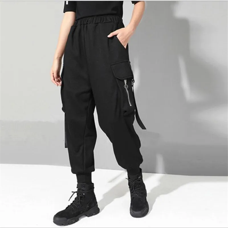 2019 Plus Size Harem Pants Women Spring elastic waistband Long Wide Leg CasualHigh quality material Loose Trousers Pantal | Женская