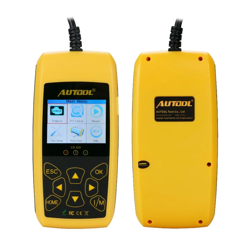 AUTOOL CS520 OBD2 OBDII CAN-BUS Code Reader Live Data Automotive Fault Autool CS-520 OBD Diagnostics Scanner CS 520 |