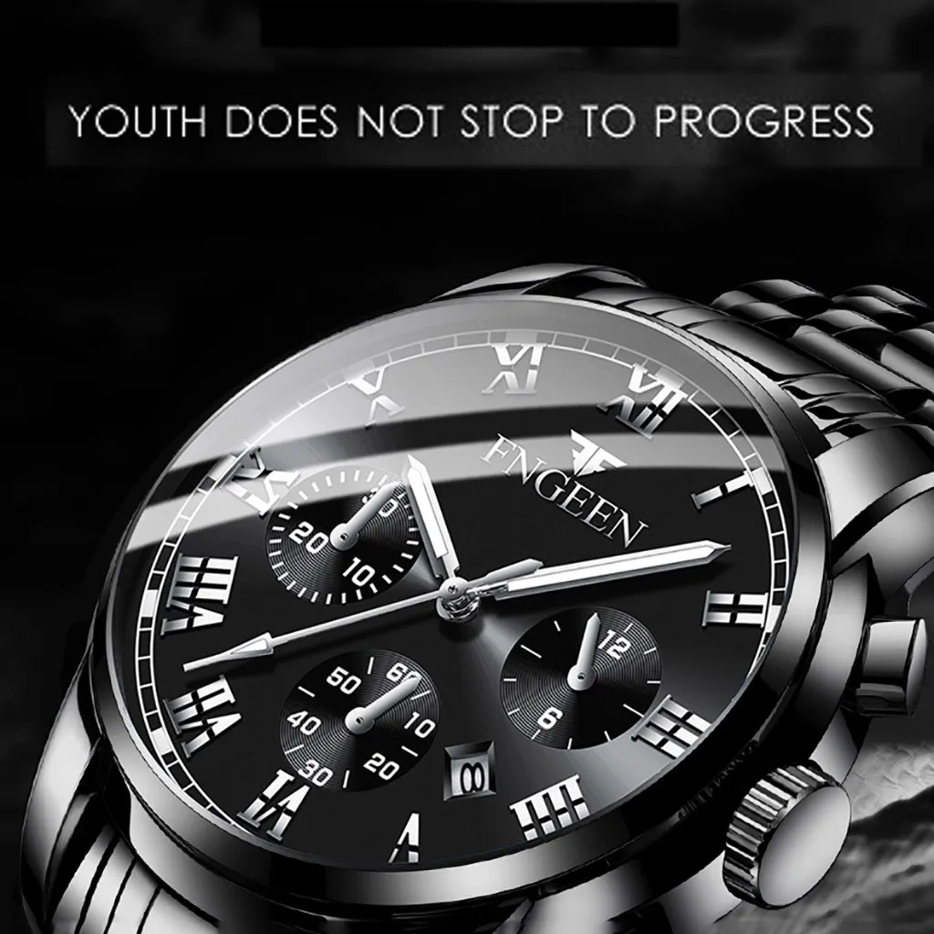 FNGEEN Watches Men Luxury Brand LIGE Chronograph Men Sports Watches Waterproof Full Steel Quartz Men's Watch Relogio Masculino