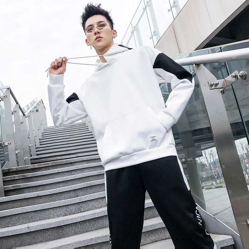 2019 уличная Мужская спортивная одежда наборы (толстовки + джоггеры) спортивный костюм набор мужской