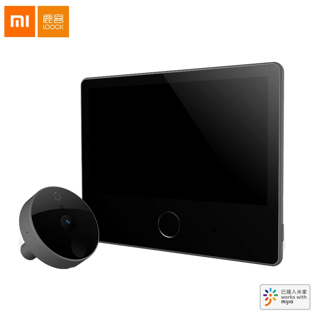 Xiaomi Loock умный дверной звонок Кати солнцезащитные очки "кошачий глаз" AI Распознавание лиц умные сигнализация против потери Ночное видение 720P Камера 7 дюймов Экран Mijia приложение Управление