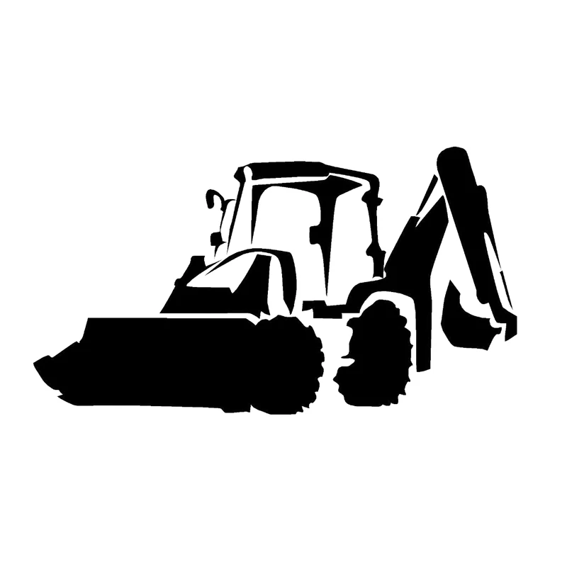 19,5 см* 10,8 см Jcb Digger модные декоративные наклейки виниловые автомобильные аксессуары черный/серебристый S3-6889 - Название цвета: Черный