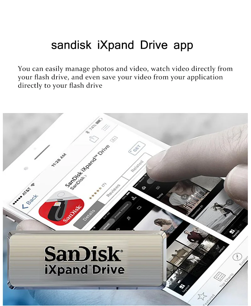 Подлинная SanDisk USB флэш-накопитель для iphone ipad и ПК 128 Гб 64 Гб Флешка 128 Гб 64 Гб IX40 USB 3,0 накопитель