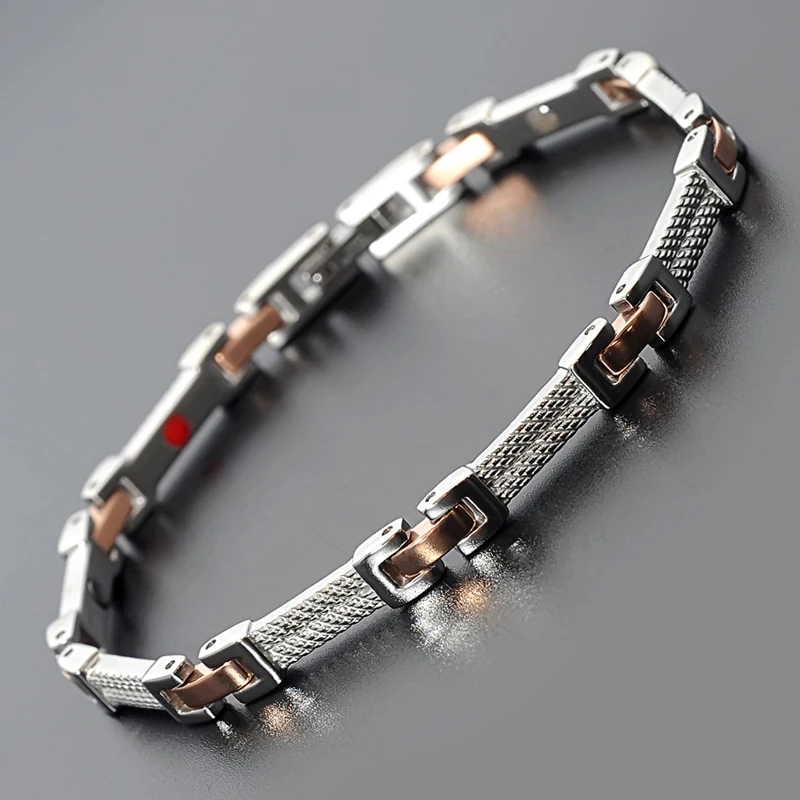 Hottime модные Мода Серебряная роза золотой Нержавеющая сталь застежка витая