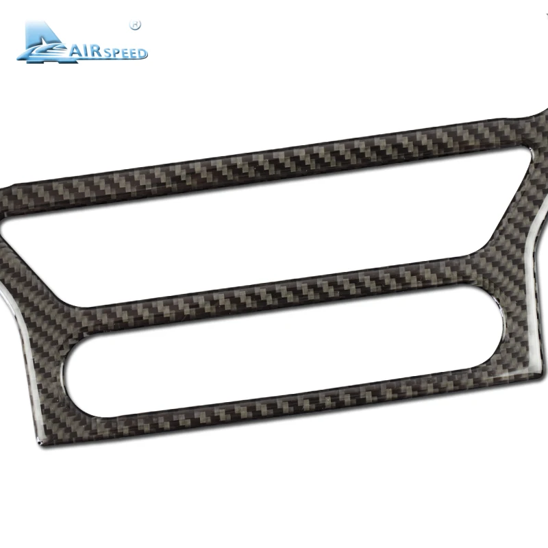 Airspeed Carbon Fiber Автомобильная консоль рамка наклейки для Ford Mustang- Автомобильная панель управления Панель AC CD Чехлы для автомобиля Стайлинг