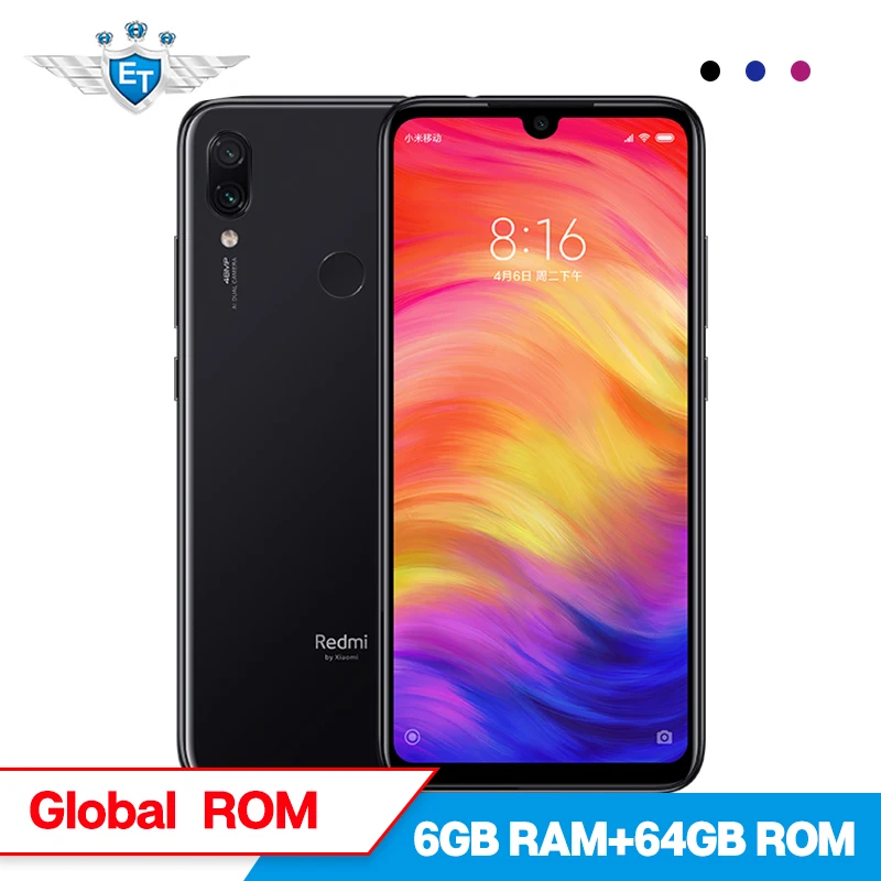 Xiaomi Redmi Note 7 6 ГБ ОЗУ 64 Гб ПЗУ мобильный телефон Snapdragon 660 Octa Core 48MP двойная камера 4000
