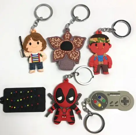 Виниловая игрушка для детей брелок ключей из ПВХ с героями мультфильмов Stranger Things
