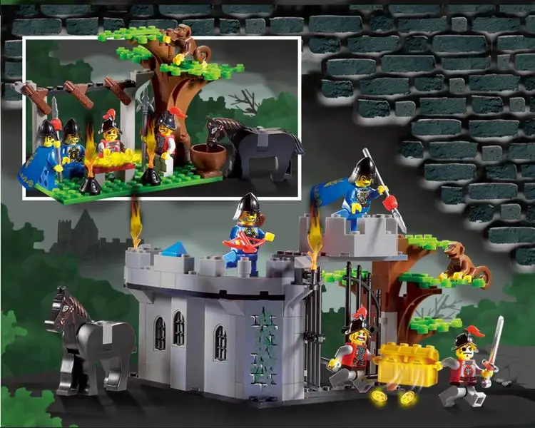 Средневековый Лев тематика &quotрыцарский замок&quot перевозки строительные блоки