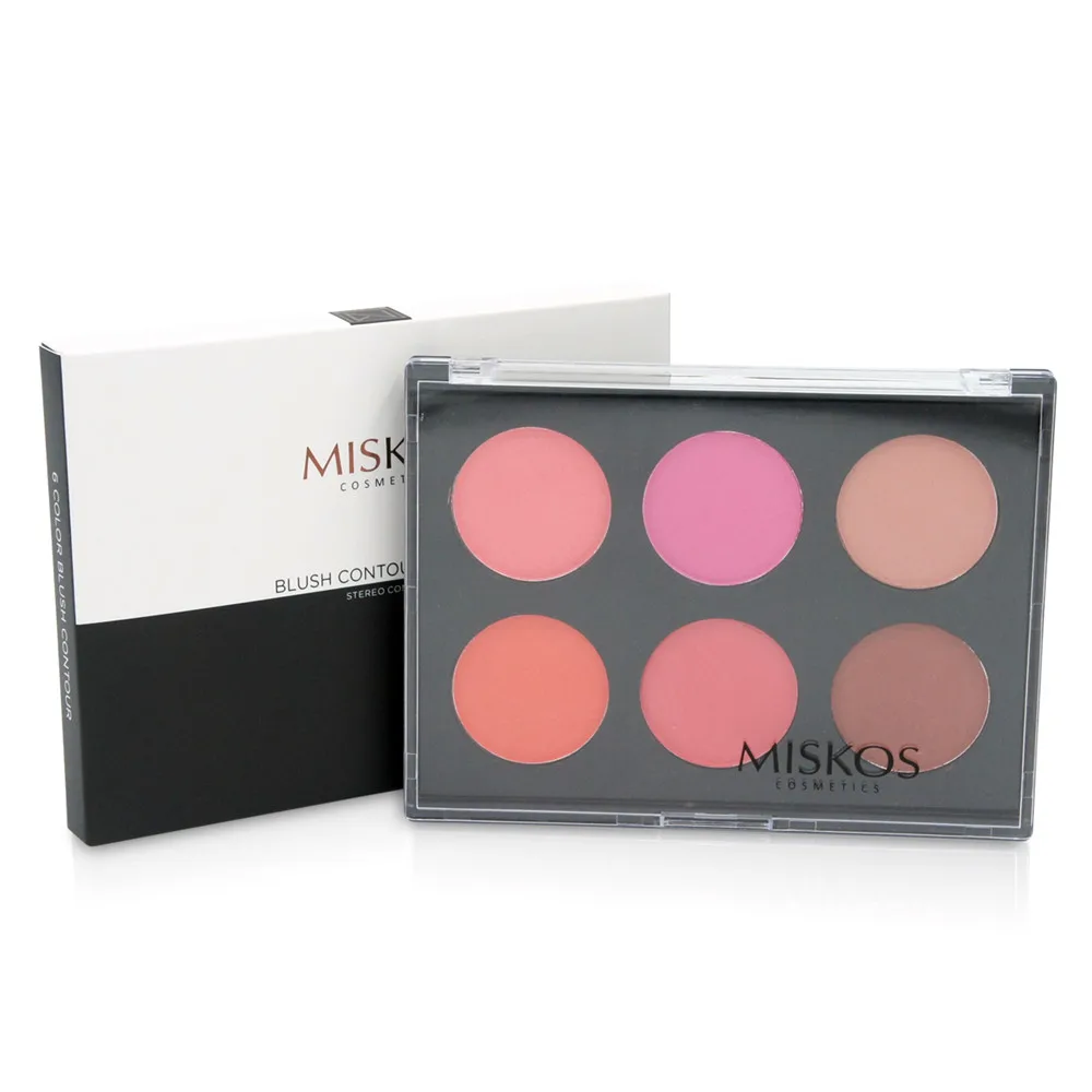 MISKOS 6 цветные кисти румяна матовый и блестящий Палетка для контурирования лица