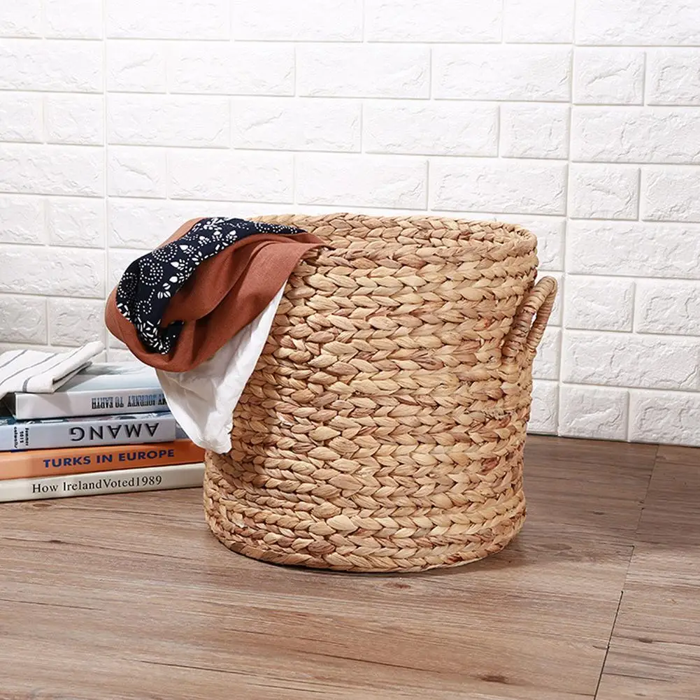 Натуральный ручной Трехместный ротанговый Плетеный водорослей живота корзина