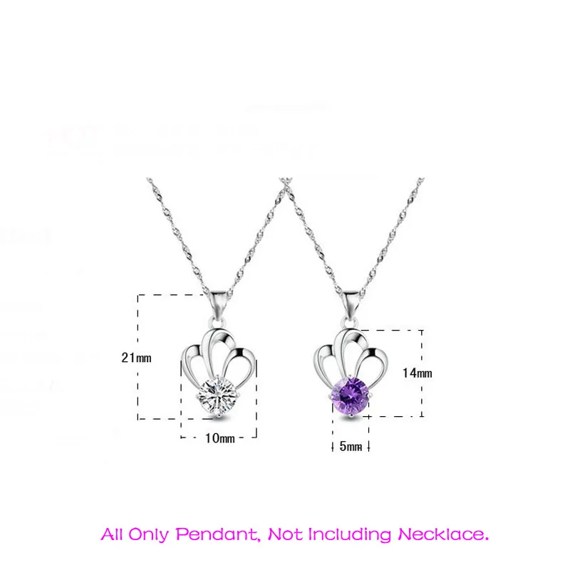 Модная белая фиолетовая Хрустальная корона с серебряным покрытием женское