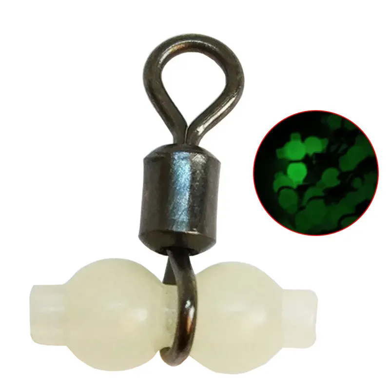 20 шт. ночные рыболовные снасти люминесцентные Вертлюги вращающиеся рукава