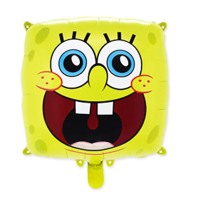 10pc spongebob 1 10 шт./лот) Фольга воздушные шары 18 дюймов квадратная форма улыбки воздушный шар Губка Боб детские игрушки подарок на день рождения с изображением Губки Боба воздушный шар с гелием - Цвет: 10pc spongebob 1