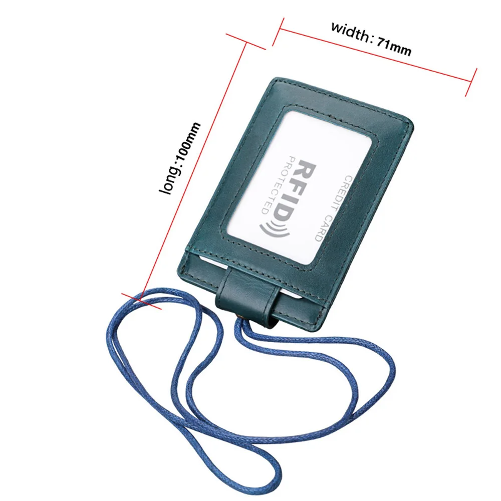 RFID из натуральной кожи держатели значков унисекс кредитные карманные ID карты