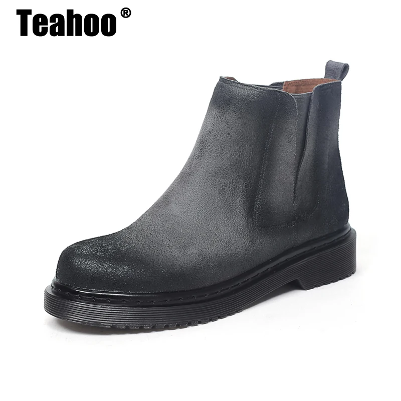 Teahoo/теплые плюшевые женские зимние ботинки Ботинки Челси Женская зимняя обувь на