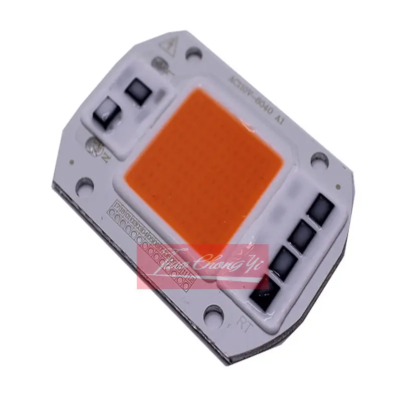Only AC110V COB LED 50 Вт чип для выращивания полный спектр 380-840nm DC12V 32V 110VAC 220AC+ 50W led объектив 12V 46X40MM 110V 60X40MM - Испускаемый цвет: Only AC110V COB LED