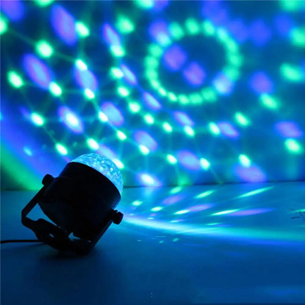 TPFOCUS 2 шт. LED 3 Вт RGB мини хрустальный шар сценическая лампа со звуковым управлением