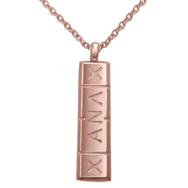 Модные Нержавеющая сталь Xanax Вертикальная таблетки бар Подвеска Цепочки и