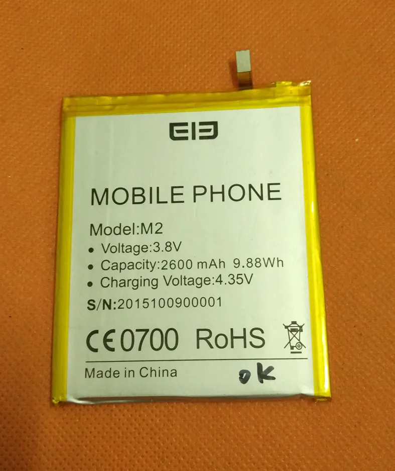 Оригинальный б/у аккумулятор 2600 мАч для Elephone M2 4G LTE MTK6753 Octa Core 5 &quotFHD 1920*1080 |