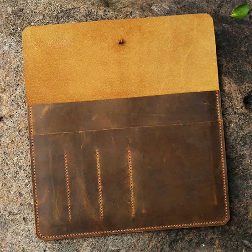 Персонализированный Чехол из потертой кожи для нового iPad 2018 новые сумки-портфели