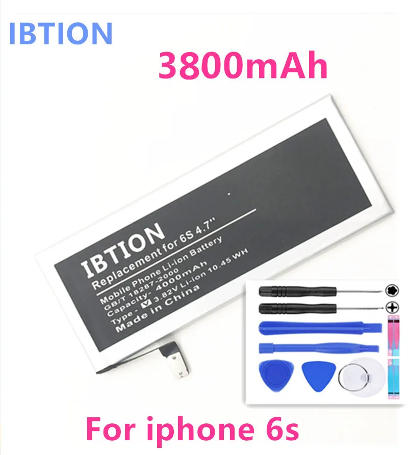 IBTION 3800 мАч для оригинального Apple iphone 6s аккумулятор iphone 6s 6GS с бесплатными инструментами+ номер для отслеживания