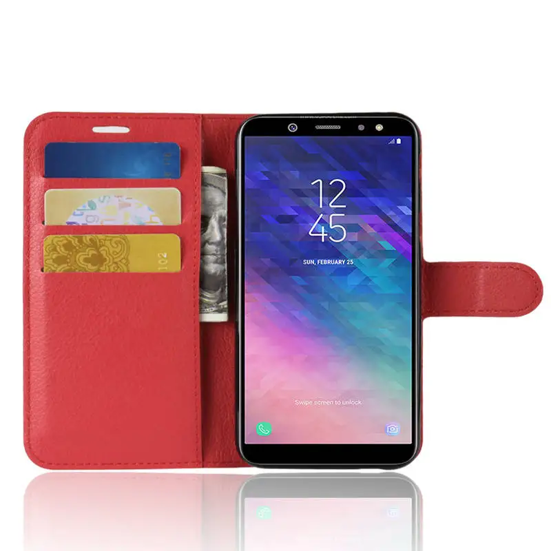 Чехол для Samsung Galaxy A6 2018 чехол 5 6 дюйма из искусственной кожи телефона A