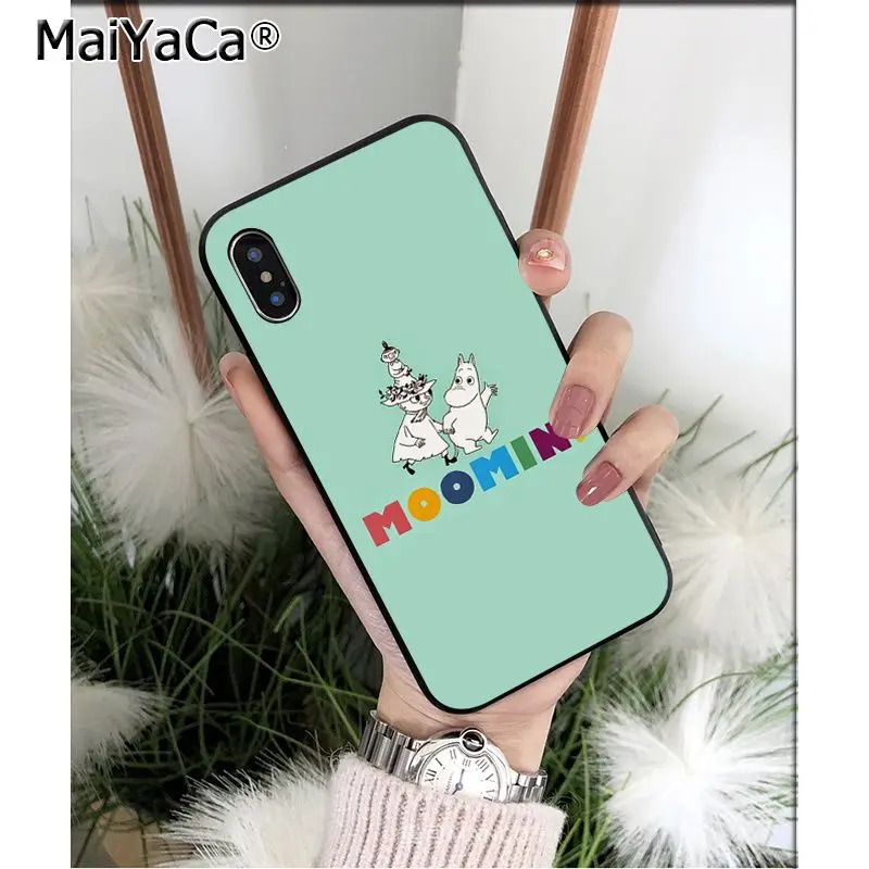 Мягкий силиконовый чехол MaiYaCa Moomin Pikku myy для iPhone X XS MAX 6 6S 7 7plus 8 8Plus 5 5S