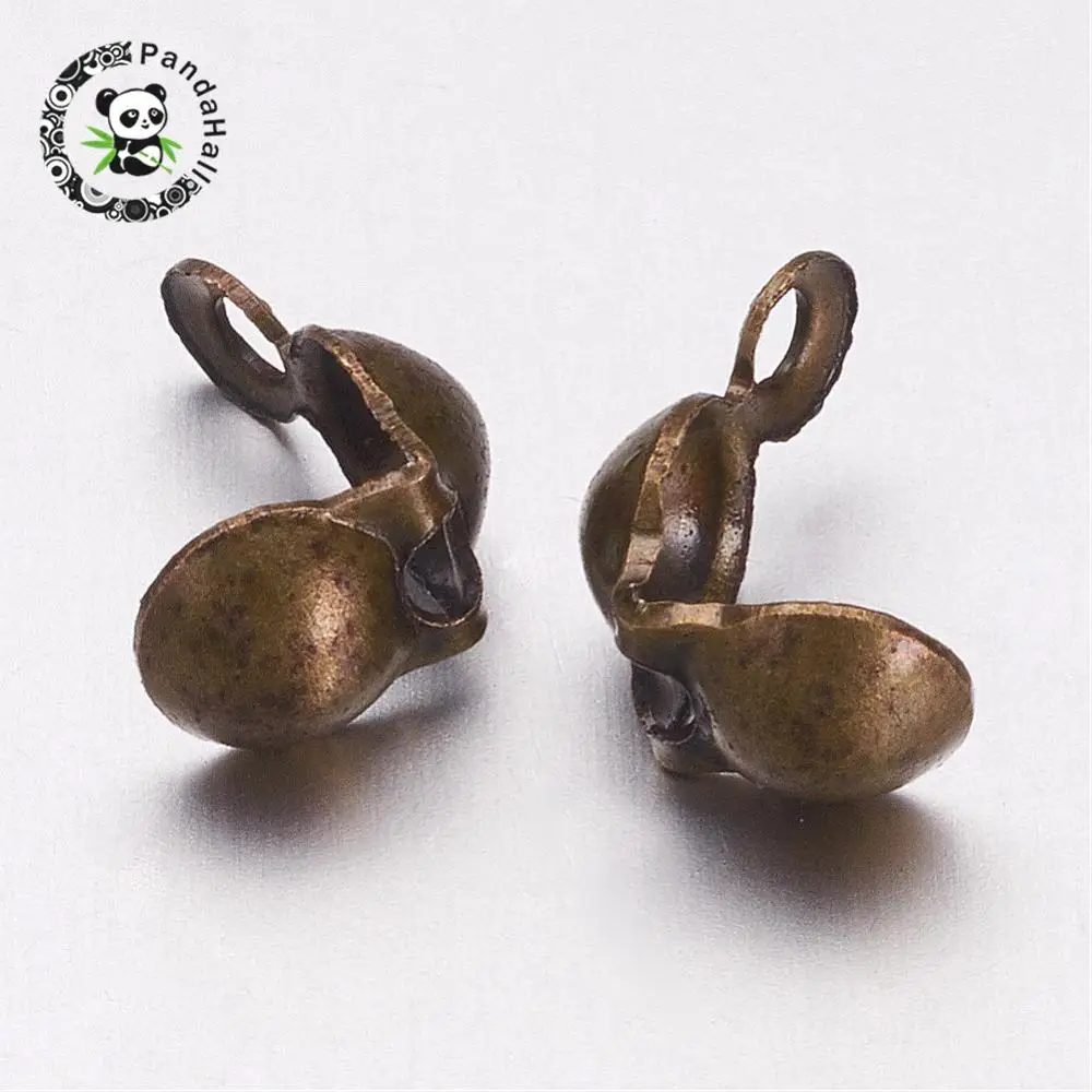 

Iron Bead Tips Knot Covers, Nickel Free, Antique Bronze, 8x4mm, Hole: 1.5mm; Inner Diameter: 3mm