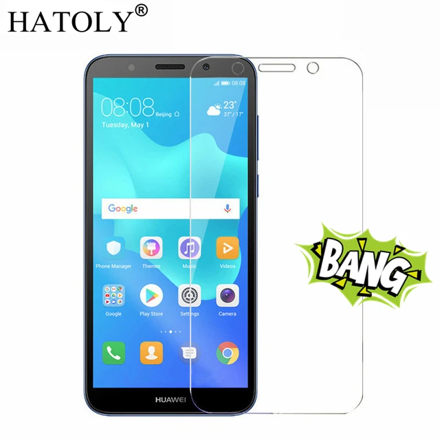 Закаленное стекло для Huawei Y5 Prime 2018 2 шт. Защита экрана Honor 7A тонкая пленка 5 45