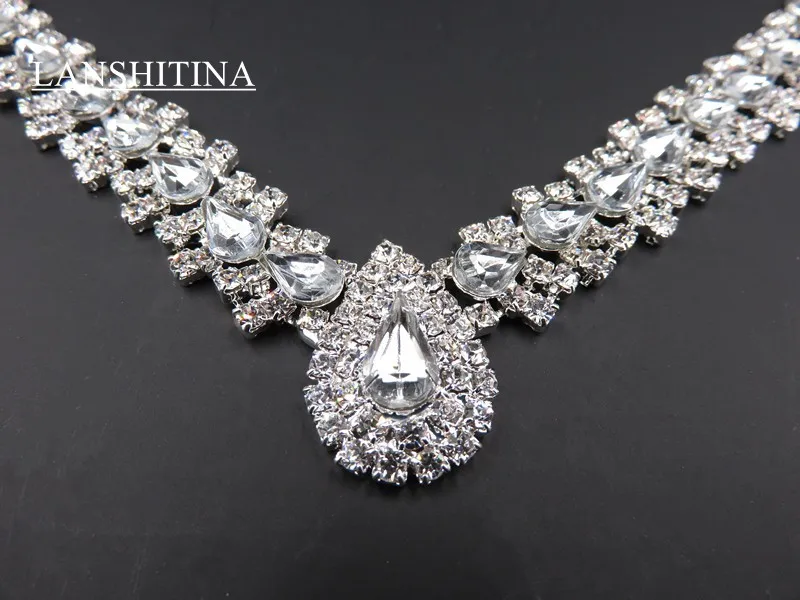 Великолепные наборы из СТРАЗА ожерелье серьги 2019 свадебный аксессуар для женщин