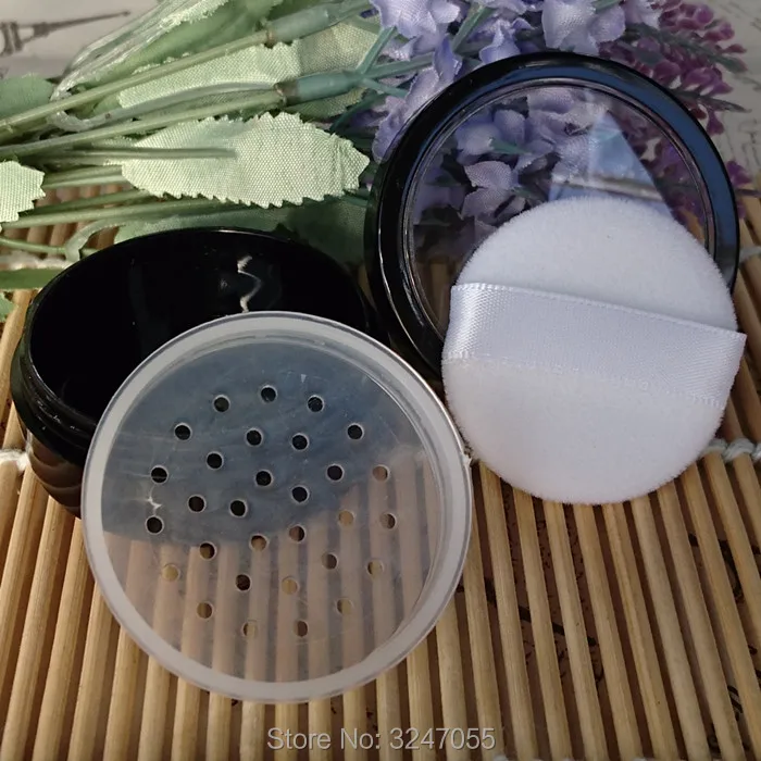 5 г 50 шт./лот черная пластиковая пустая Порошковая банка n Sifter DIY элегантный