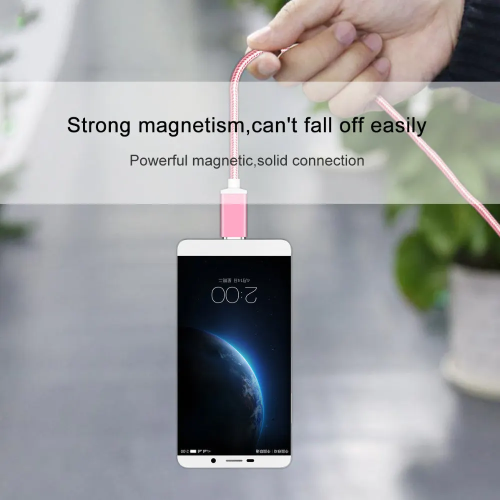 Магнитный кабель Micro USB RAXFLY 2A зарядный шнур для Samsung S4 S5 S6 S7 Edge магнитный