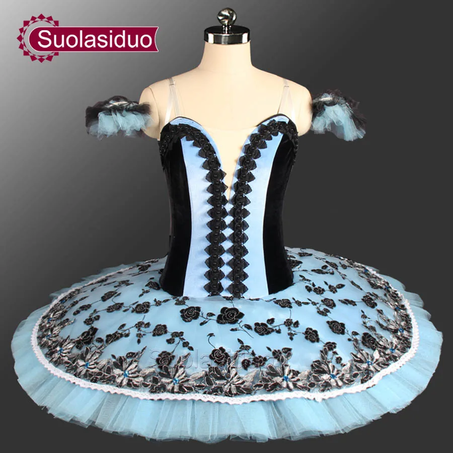 

Blue Professional Ballet Tutu Women Black Swan Black Tutu Ballet Professional Adult Stage Dancewear SD0060