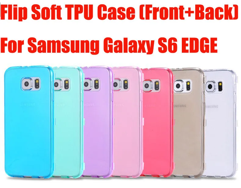 

Чехлы для Samsung S6 edge, 100x, Бесплатная доставка DHL, ультратонкий мягкий чехол-книжка из ТПУ для Samsung Galaxy S6 Edge, полностью прозрачная задняя крышка