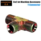 Т-коннектор для струйной машины CO2 TIPTOP, двухполосный сплиттер для машины CO2 Jet CO2 Gun Co2 Cannon, Led Клубная машина, латунная установка
