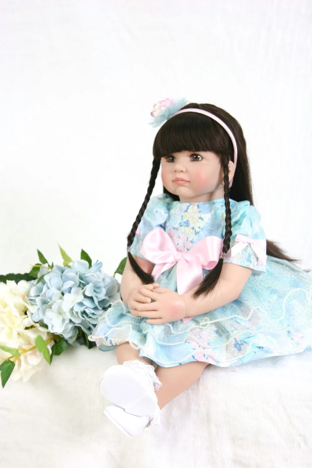 24 дюйма силиконовые куклы Reborn Bebe Alive Поддельные Детские 58 см принцесса малыш bebe